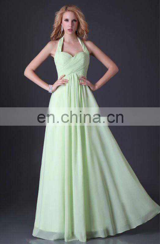 Grace Karin Chiffon Fashion Halter Long Bridesmaid Dress CL3461