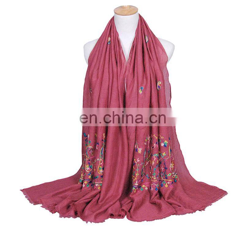 China Big Factory Good Price latest fashion hijab scarf with fringe
