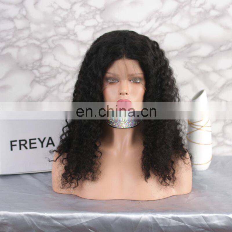Natural looking Alibaba hot selling style full lace kinky curly human hair wigs