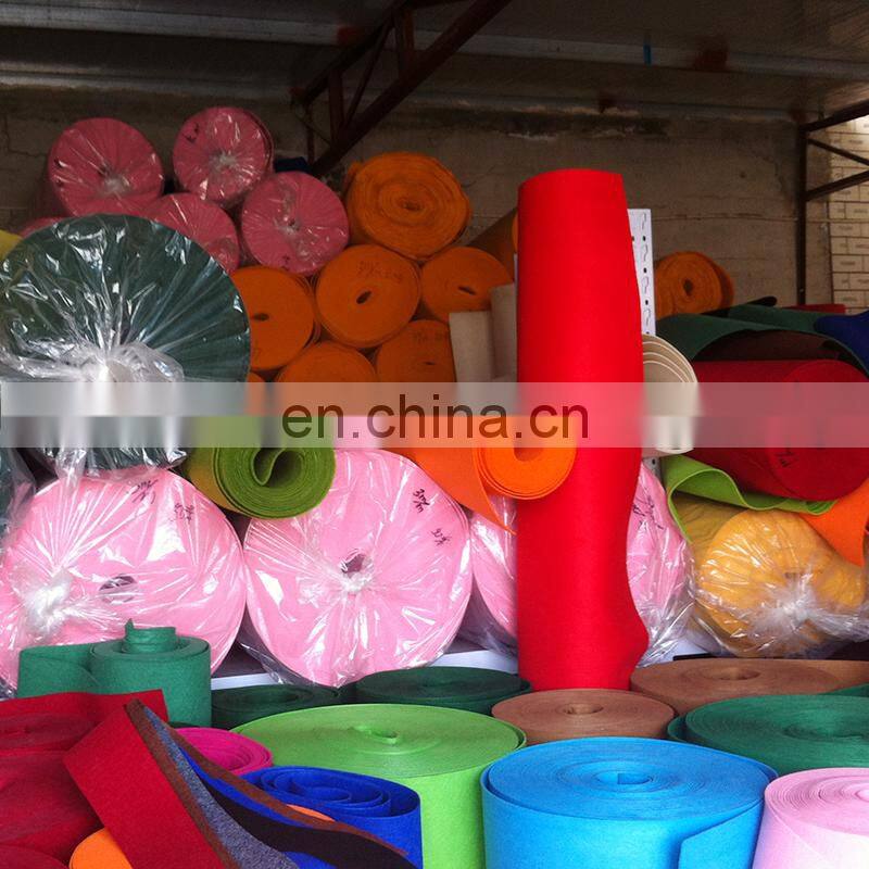 wholesale needle punched nonwoven fabric colorful 100% polyester felt roll