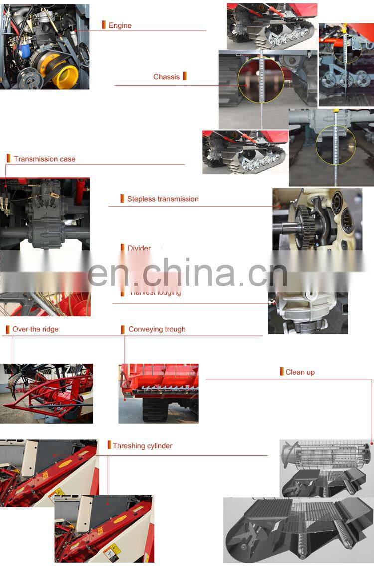 102HP whole-feeding RUILONG 4LZ -6.0P big grain tank combine harvester with Driver's cab