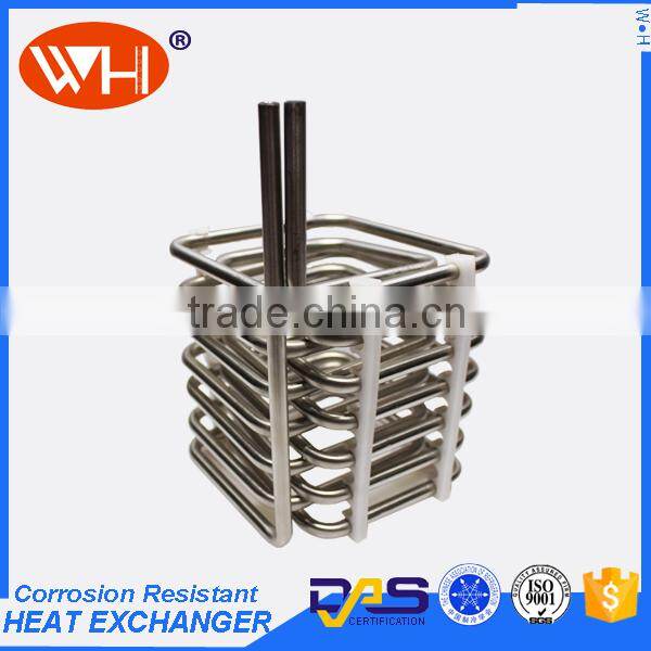 Titanium coil tube heat exchanger