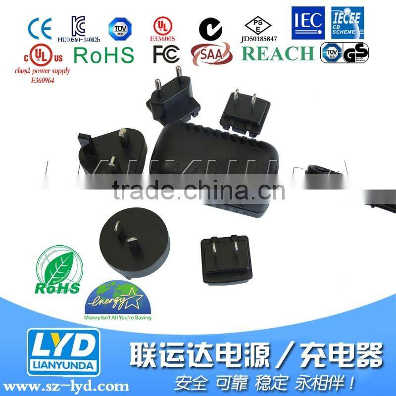 US Plug CE FCC BS SAA RoHS 5V2A Micro USB Wall Mounted Power Adapter