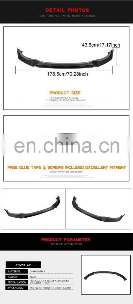 Carbon Fiber Front Bumper Lip for BMW X3 M-TECH M40i Sport Utility 4-Door 2018-2020