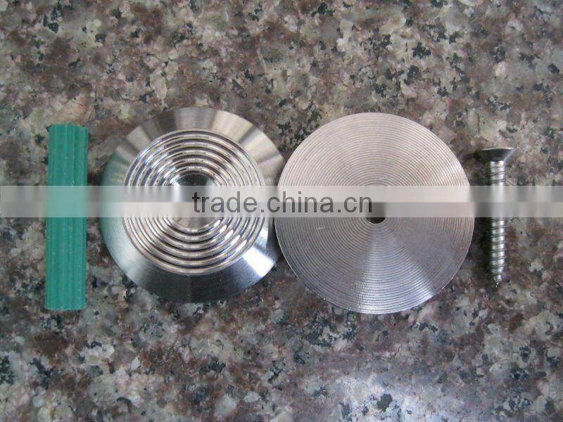 SS Tactile indicator with hole for carpet