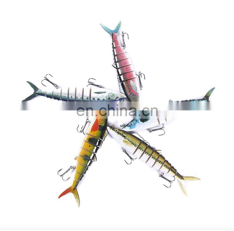 Amazon 18cm 38g High Quality New Design 8 Sections Sinking Multi Jointed Hard Fishing Bait
