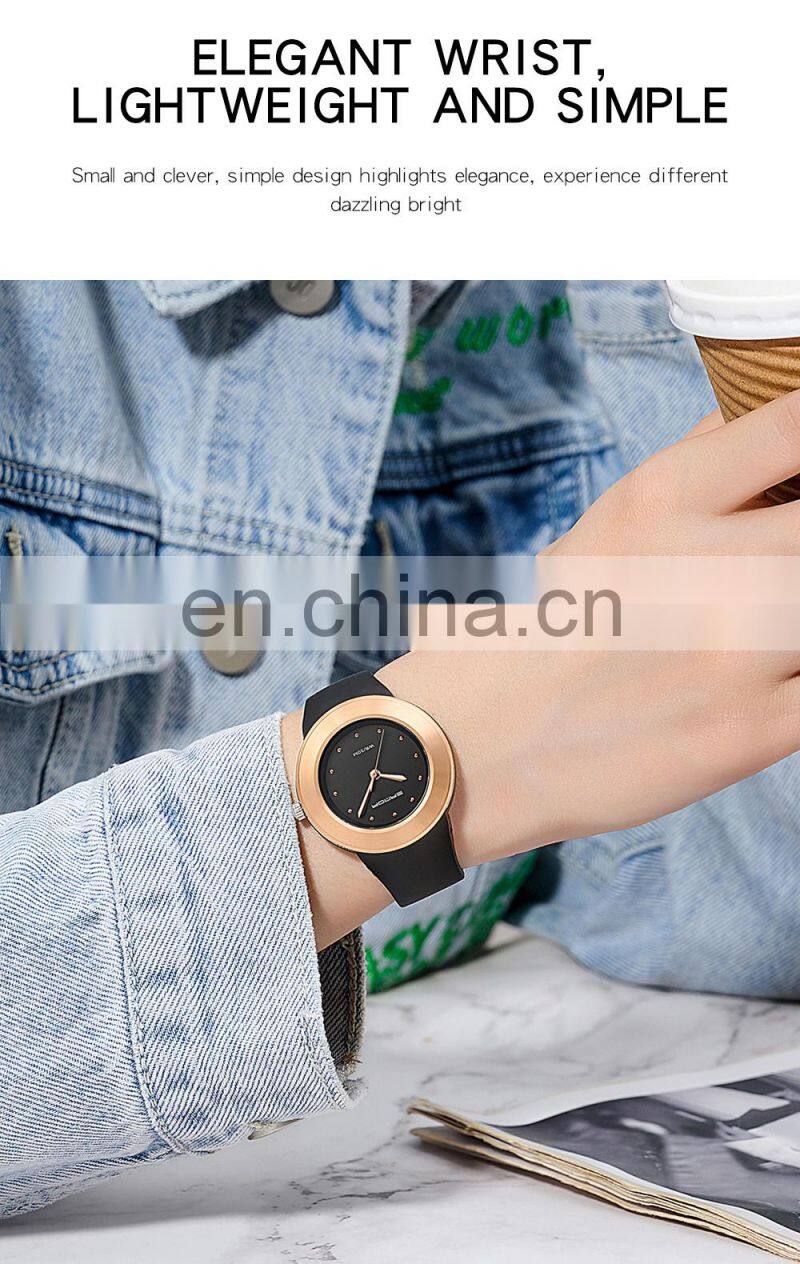 SANDA 3119 New Fashion Quartz Watch Women's Watches White Rose Gold Waterproof Women Casual Wristwatch