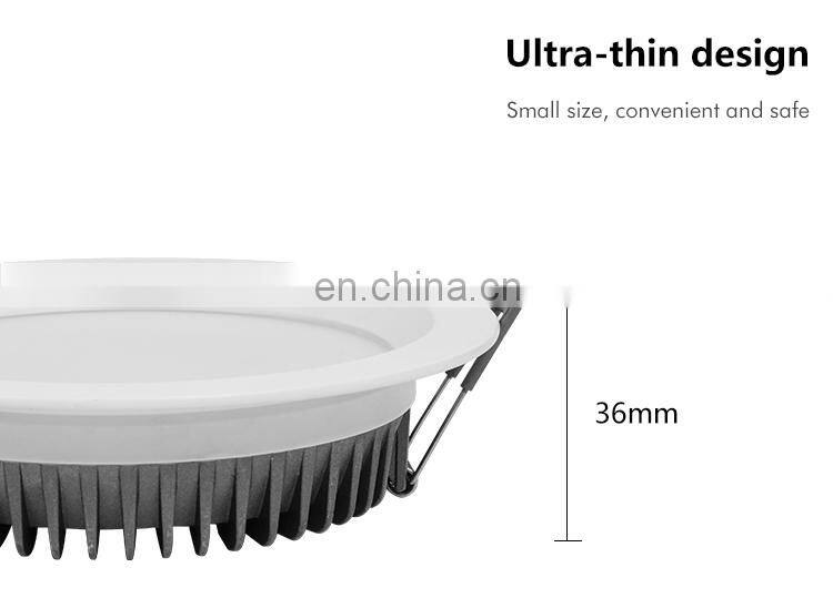 ALLWAY Top Quality Die Casting Aluminum Room 3W 5W 7W 9W 12W 20W 30W Led Downlight Recessed