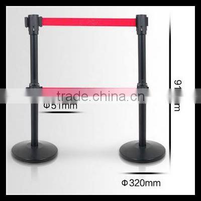 Stainless Steel Mirror Polished Retractable Belt Stanchion Crowd Barrier