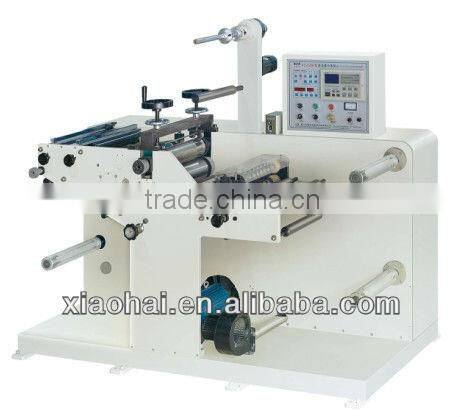 Label slitting and rewinding machine