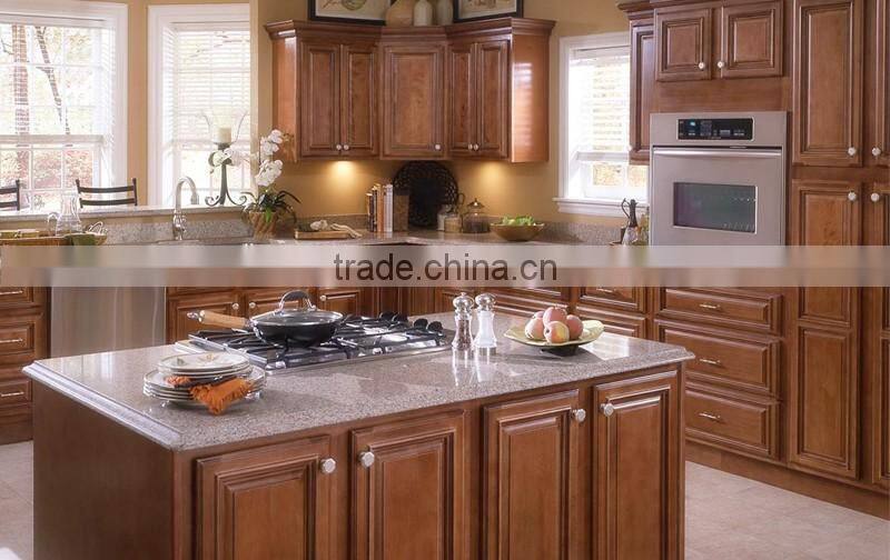 European wood kitchen cabinet with island