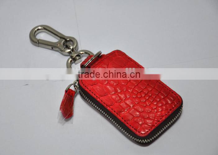 Guangzhou High Quality Luxury Crocodile Leather Car Key Case Key Holder for Men Genuine Leather Key Case