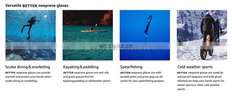 Wholesale Waterproof purple neoprene fabric with touchscreen fingers outdoor sport diving protective glove