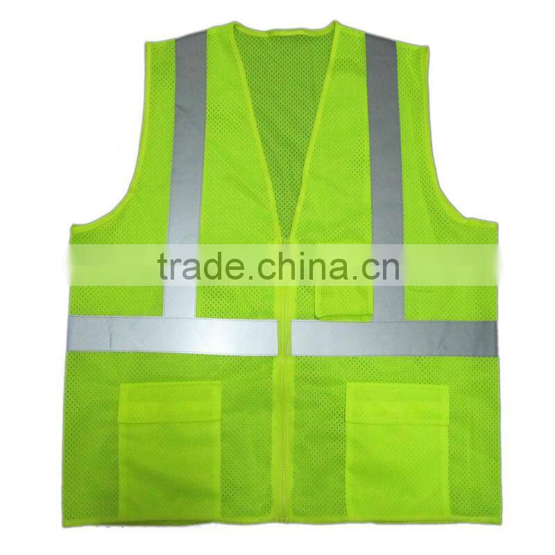 High visibility safety reflective mesh vest EN471 110gsm