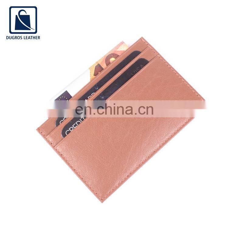 Modern Design Stylish Look Polyester Lining Material Genuine Leather Card Case Holder at Reliable Market Price