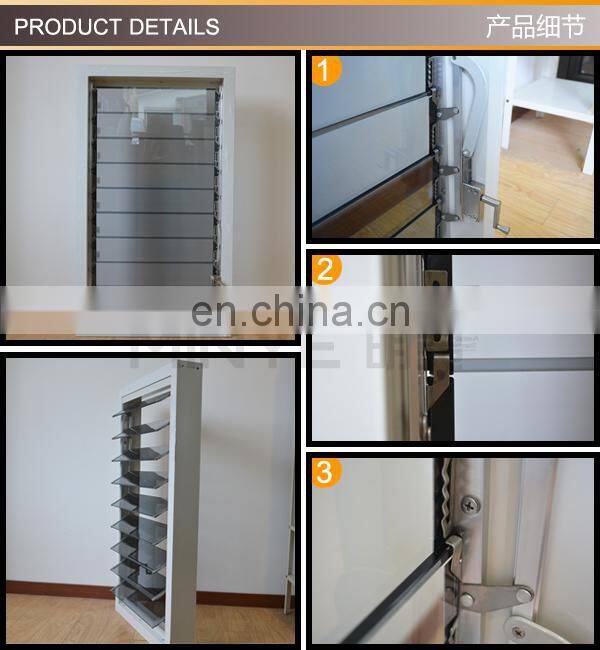 waterproof aluminum frame glass louver roller shutter