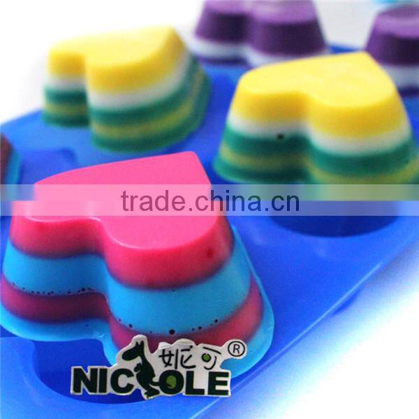 Nicole heart shape silicone jelly Pudding molds