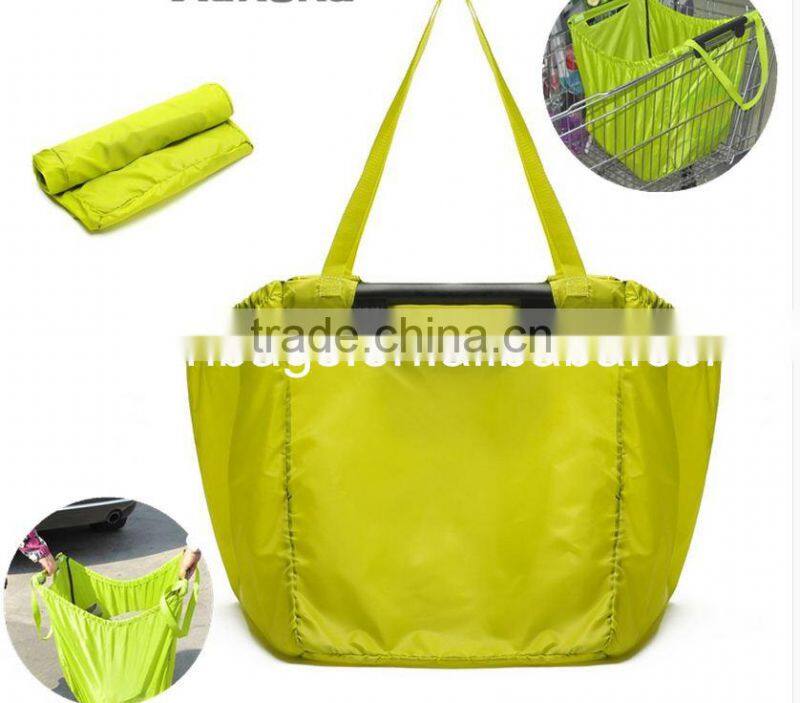 supermarket cart shopping bag carrier with wheel