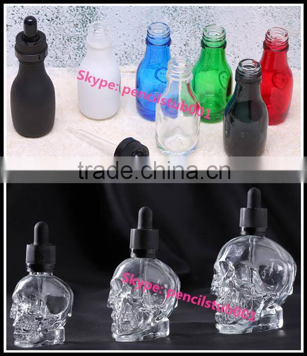 amber blue green clear glass bottle manufacturer 30ml black glass bottle with dropper with childproof evident cap dropper bottle