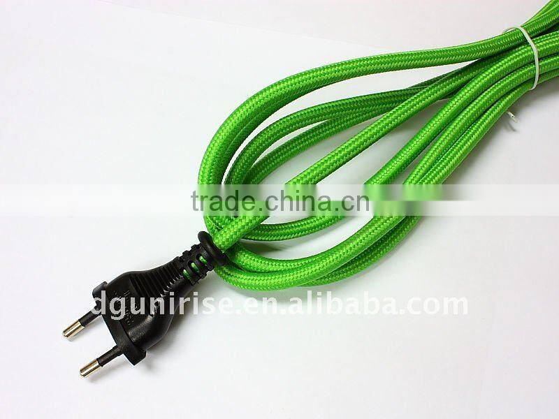 lamp and light textile braided power cord
