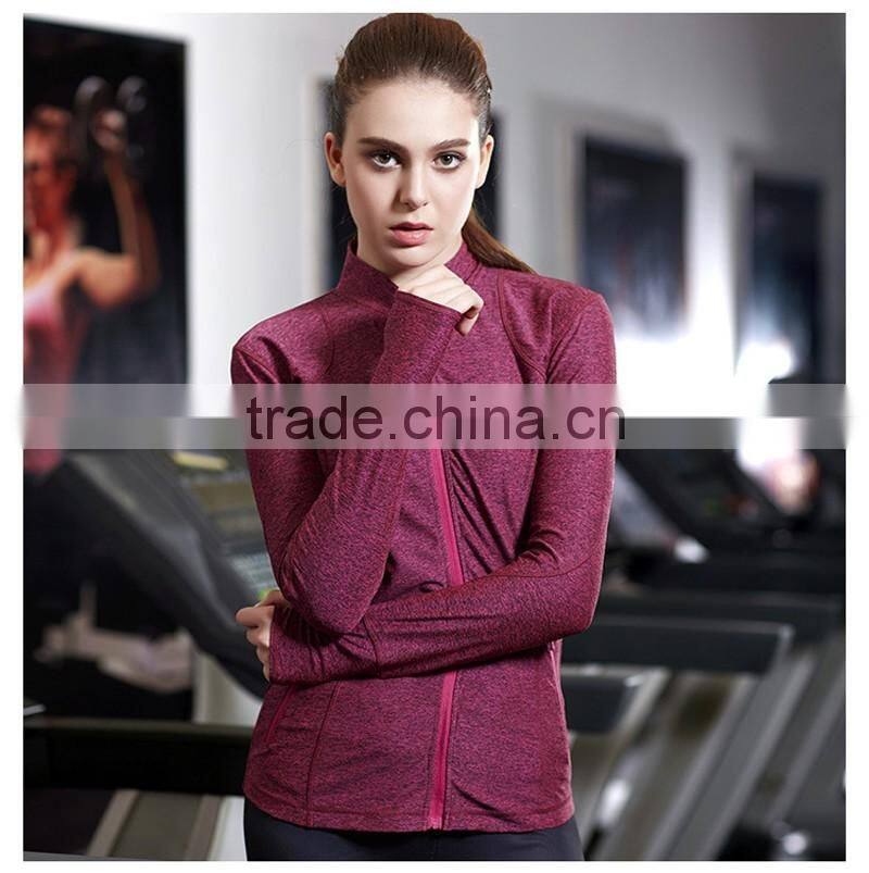 (OEM/ODM Factory)2016 OEM active sportswear sports jacket women spandex sportswear