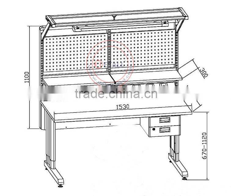 economic wooden worktable with drawer