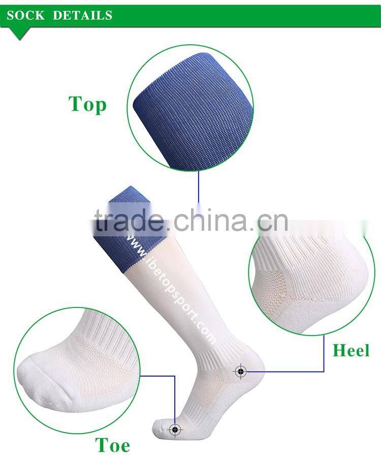 Professional quality men custom sport knitted coccer socks