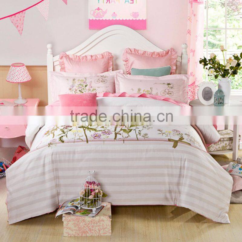 100% Cotton nice design embroidery bedding set