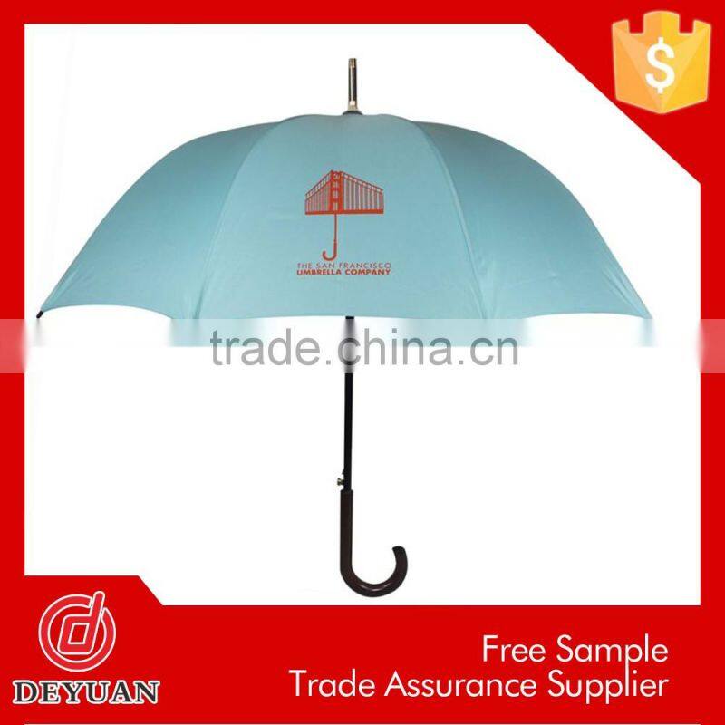 facebook curve handle metal shaft straight dog print umbrella