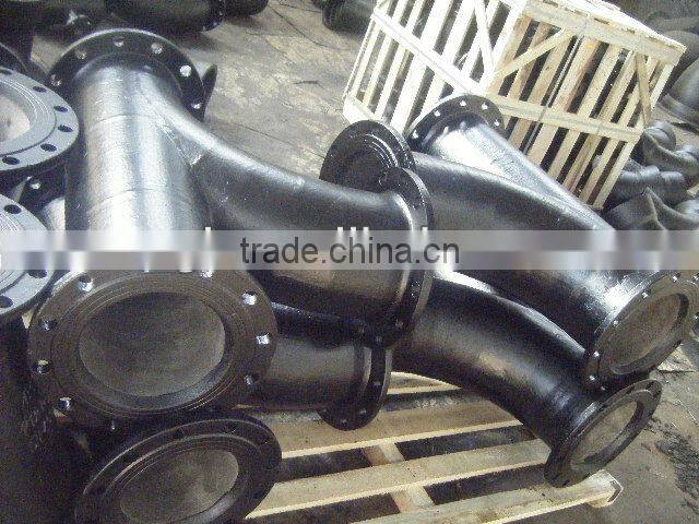 Elastomer flat ring for ductile iron flange pipe fittings