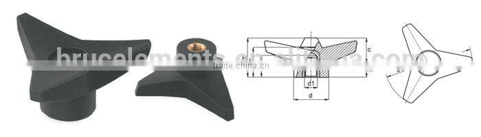 Three-star Plastic Knobs BK38.0069