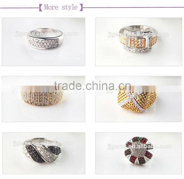 loose cubic zirconia fashion silver ring for lover
