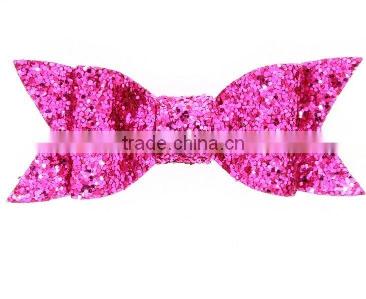 Hot selling sequin hair bow with clip boutique hair bow handmade sequin hair clip CB-3590