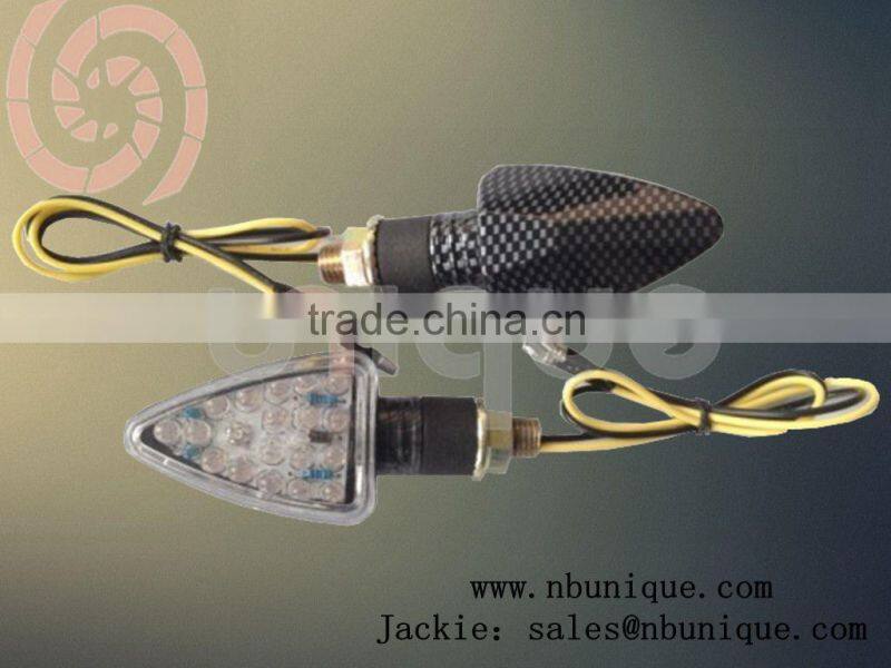 Factory price chromed motorcycle turn signal light bulbs with amber reflector overhead