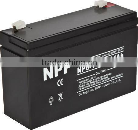 6V14AH Small 6 volt rechargeable vrla battery