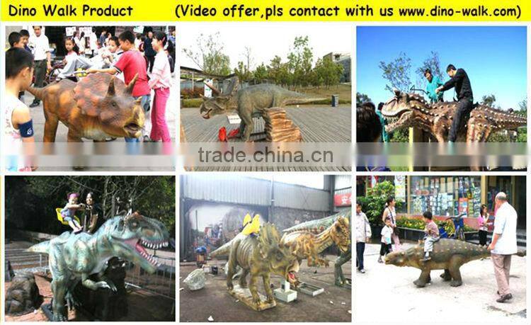 Entertainment kids ride animatronic emulation realistic robotic dinosaur