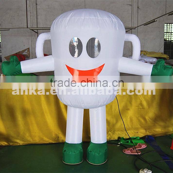 China supplier adult size inflatable cup moving cartoon