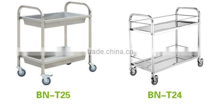 Cosbao 3 tier stainless steel serving trolley/tray trolley (BN-T23)
