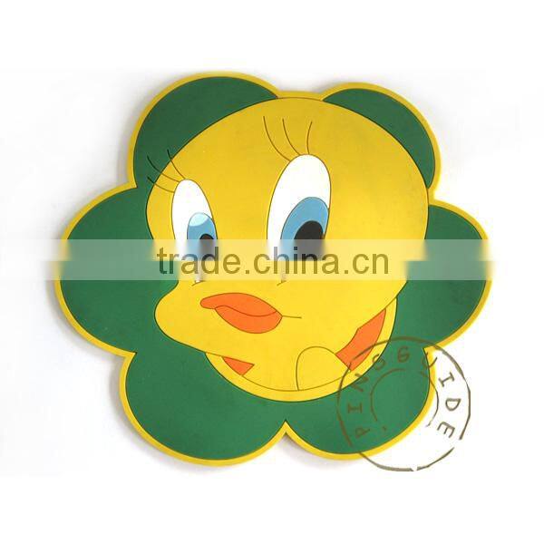 OEM Factory Sales High Quality Eco-friendly Custom Cup PVC Coasters For 2014 New Year's Decoration