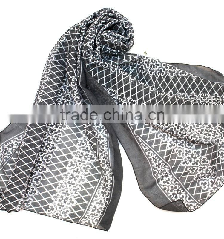 2016 lace cotton scarf hot selling