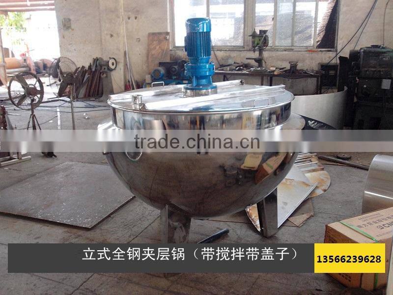 300L steam cooking kettle with agitator