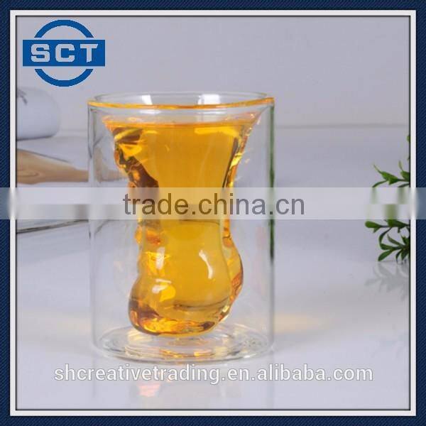 Crystal Muscle Man Mug Whiskey Wine Bar Glass Cup