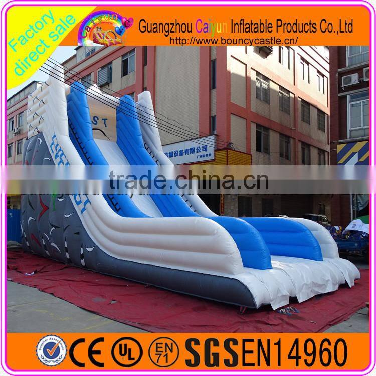 Giant inflatable plastic dry slide for amusement park