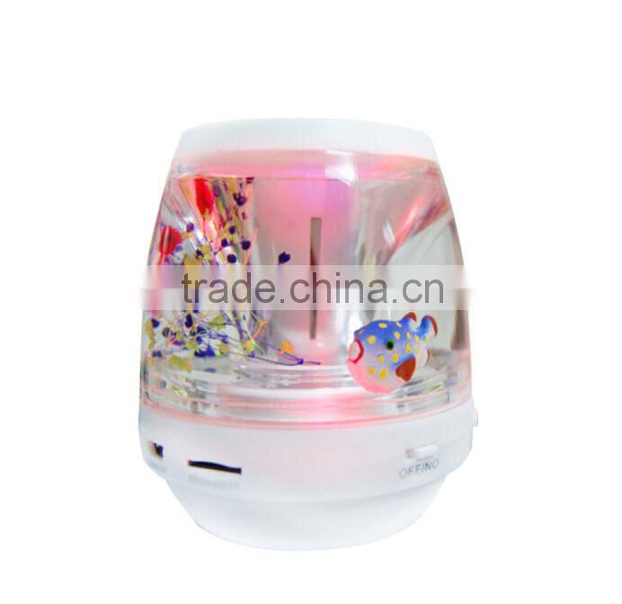 New arrivel LED TF card slot and Hand-free Calls support Liquid mini Bluetooth speaker 2015