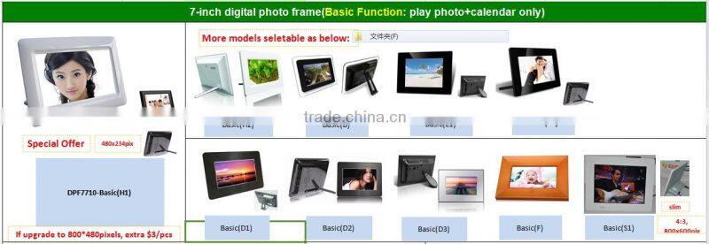 7inch to 22inch portable fashion digital photo frame