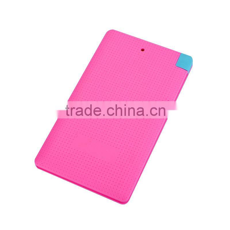 cheap price colorful 4000mah credit card size power bank