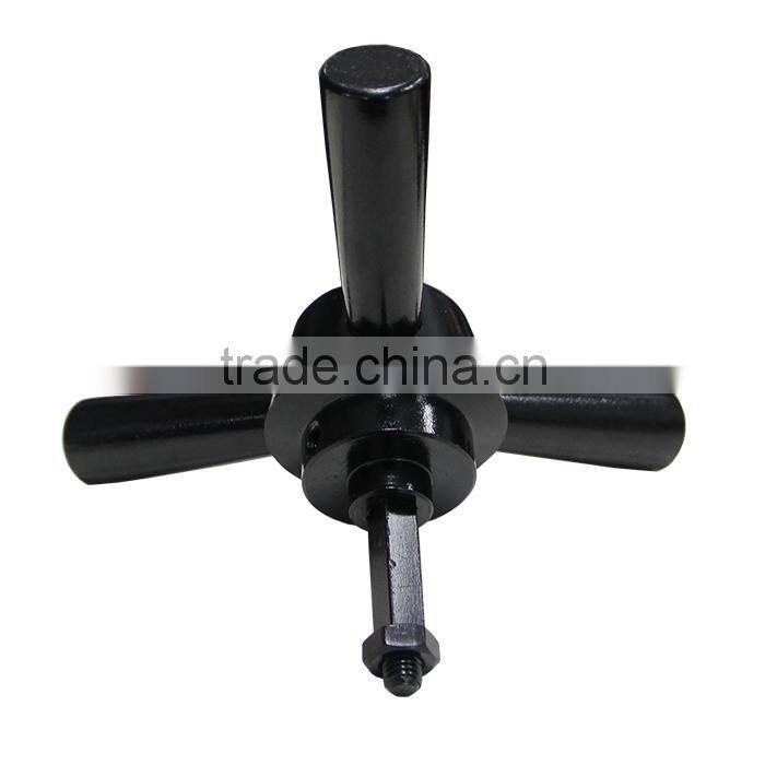 Excellent Jianning Security China Manufacturer 3 Spoke Satin Chrome matte black Safe Handle JN 717-3 for safe box/gunsafe/ vault