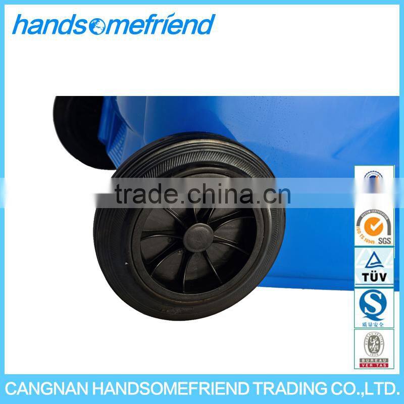 240 liters outdoor waste bin,large plastic mobile dustbin,waste recycling plastics dustbin