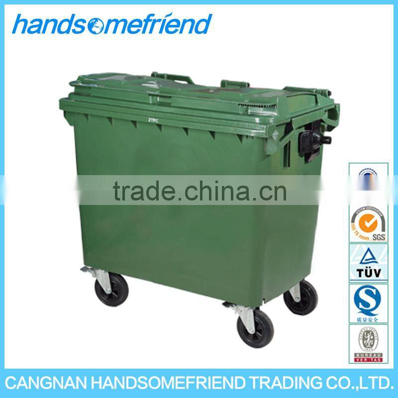 1100 liters plastic trash can,large plastic dustbin,garbage container
