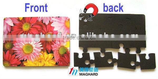 Children Magnetic Puzzle with jigsaw diecut Fridge Magnetic Toys